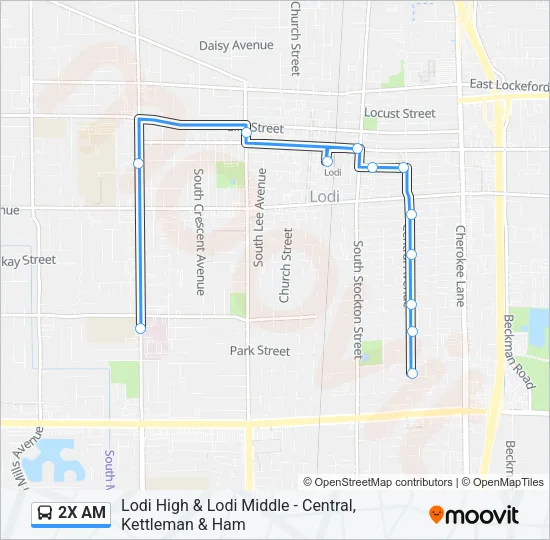 2X AM Bus Line Map