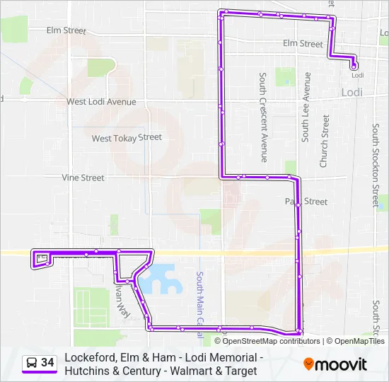 34 Bus Line Map
