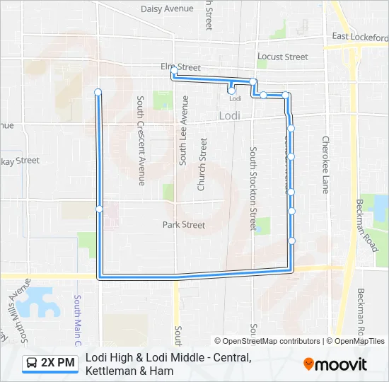 2X PM Bus Line Map