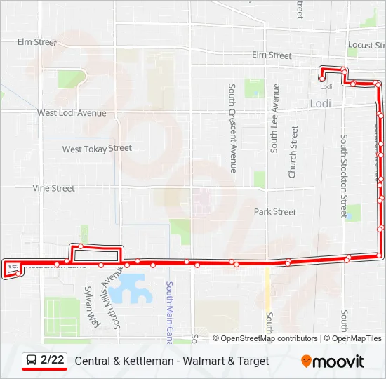 2/22 Bus Line Map