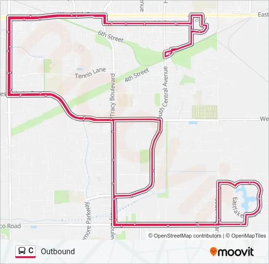 C Bus Line Map