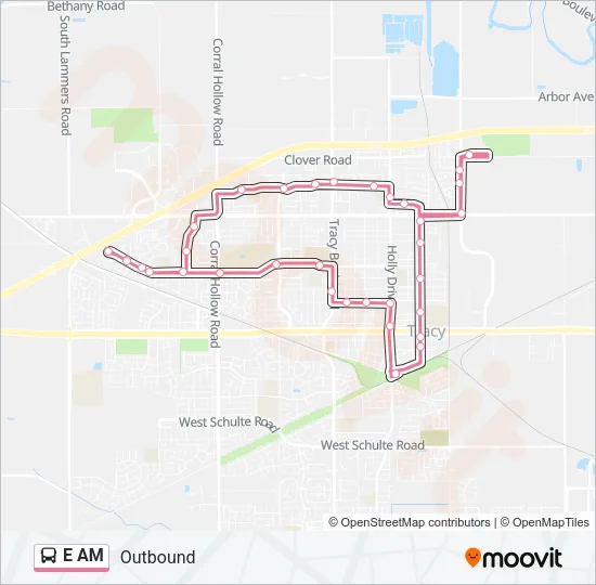 E AM Bus Line Map