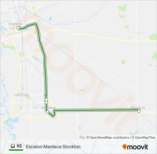 95 Bus Line Map