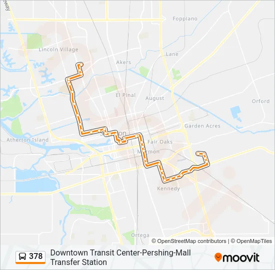 378 Bus Line Map