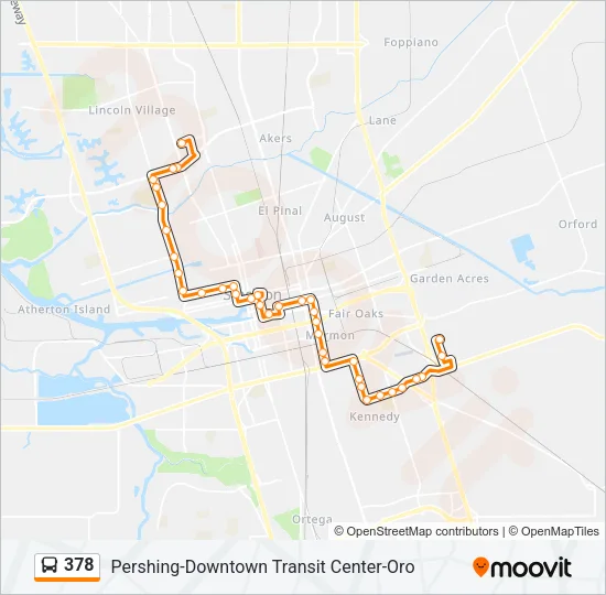 378 Bus Line Map