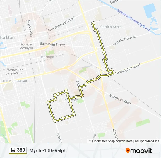 380 Bus Line Map