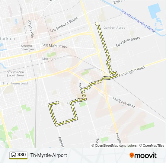 380 Bus Line Map