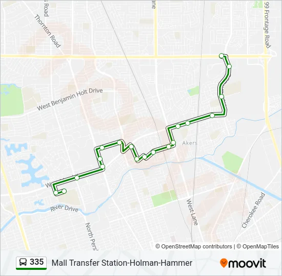 335 Bus Line Map
