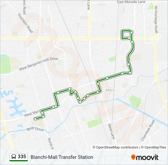 335 Bus Line Map
