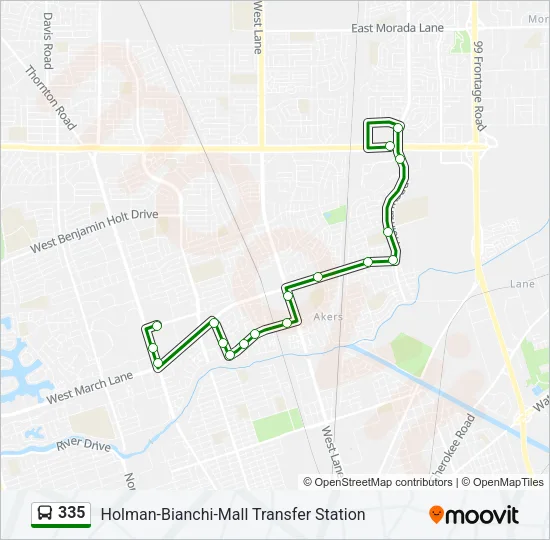 335 Bus Line Map