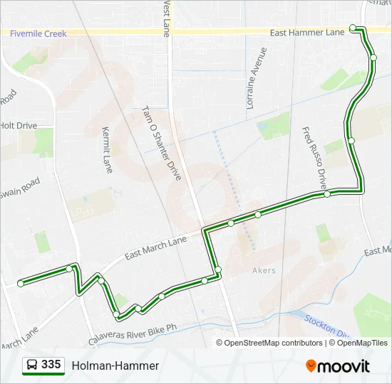 335 Bus Line Map