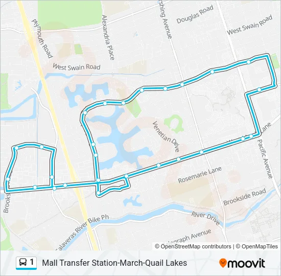 1 Bus Line Map