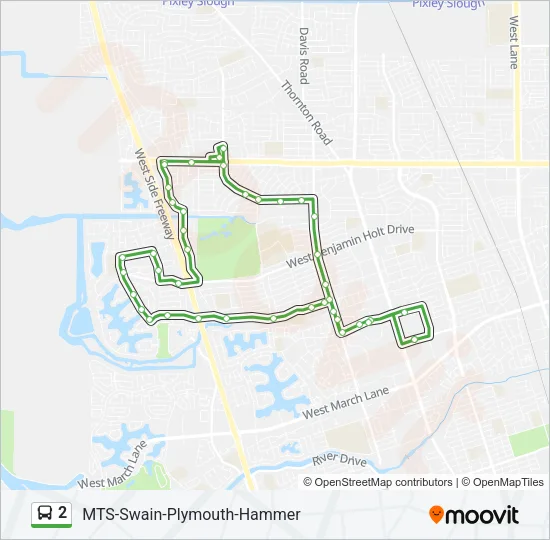 2 Bus Line Map
