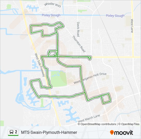 2 Bus Line Map