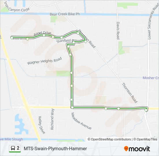 2 Bus Line Map