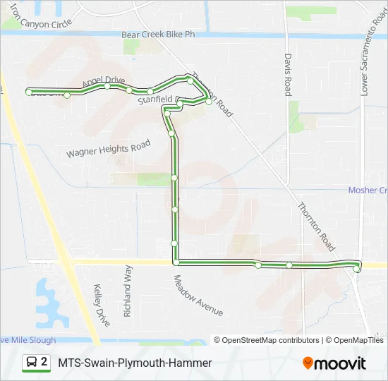 2 Bus Line Map