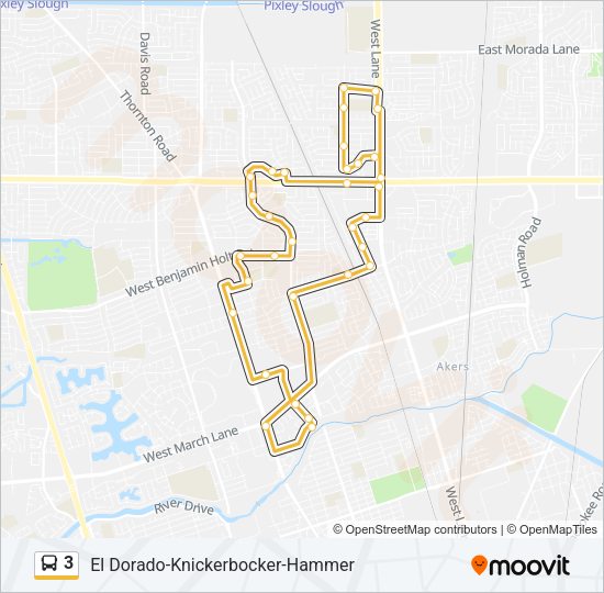 3 Bus Line Map