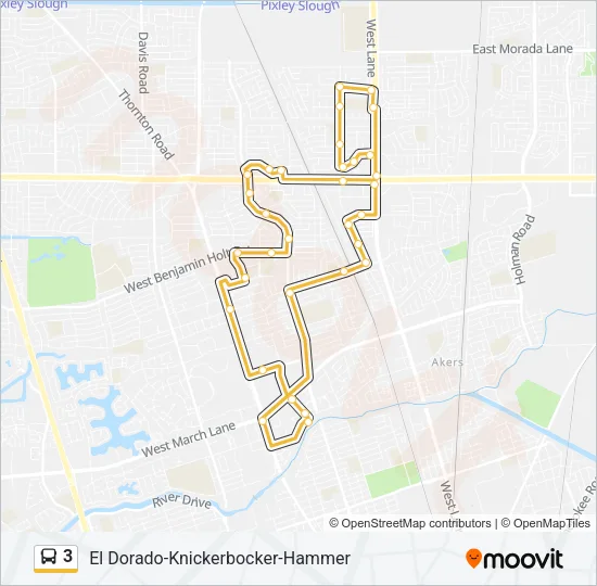 3 Bus Line Map