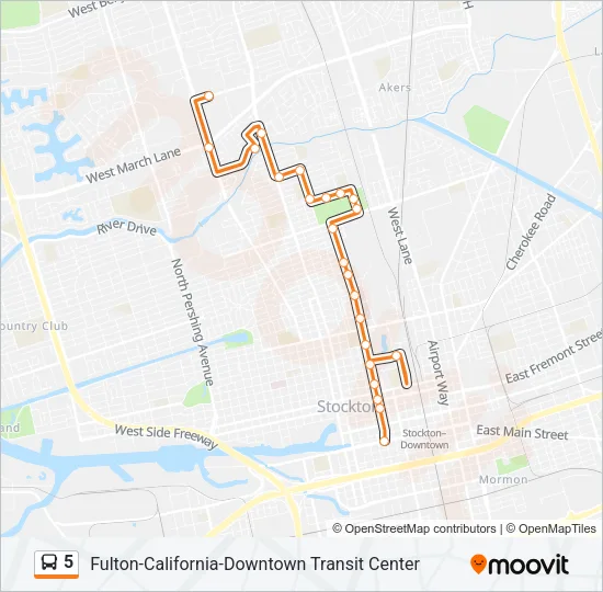 5 Bus Line Map