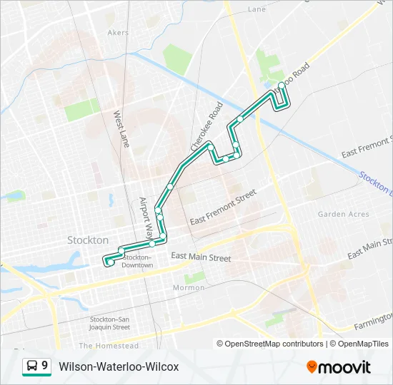 9 Bus Line Map