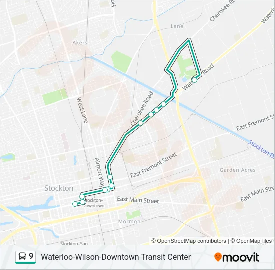 9 Bus Line Map
