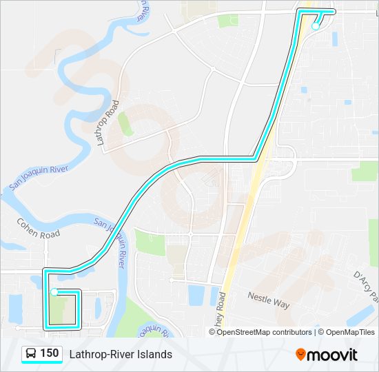 150 Bus Line Map