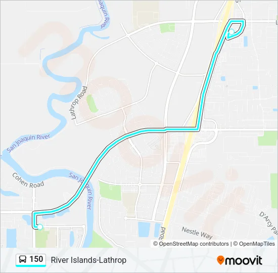 150 Bus Line Map