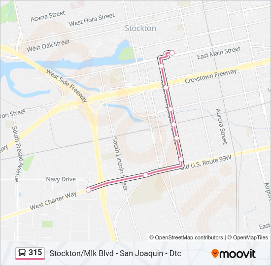 315 bus Line Map