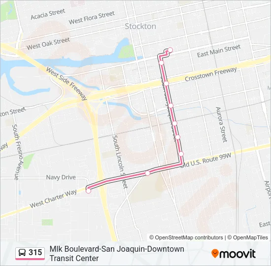 315 Bus Line Map