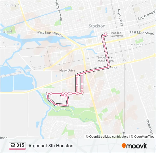 315 Bus Line Map