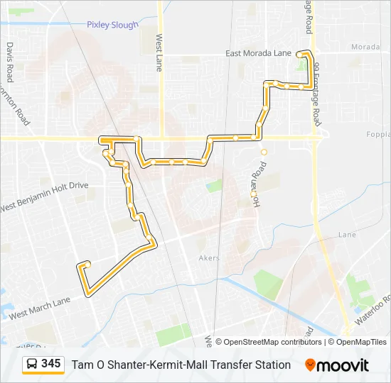 345 Bus Line Map