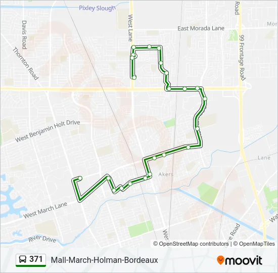 371 Bus Line Map