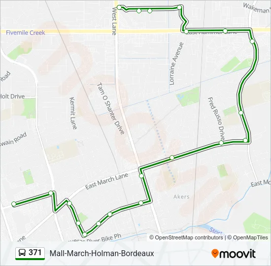 371 Bus Line Map