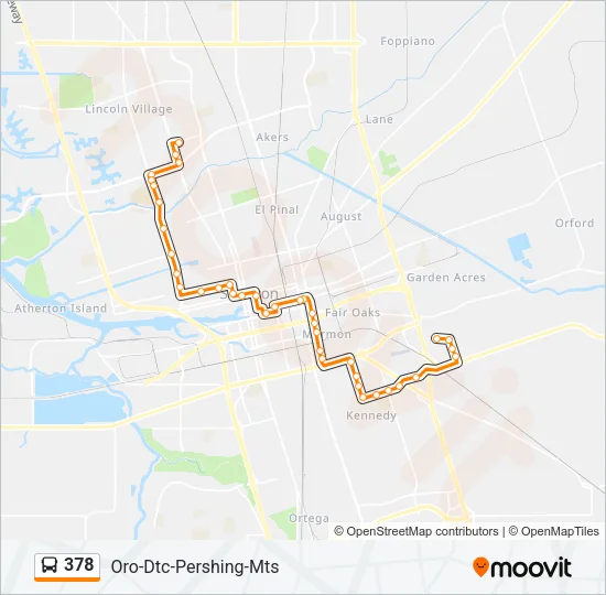 378 Bus Line Map