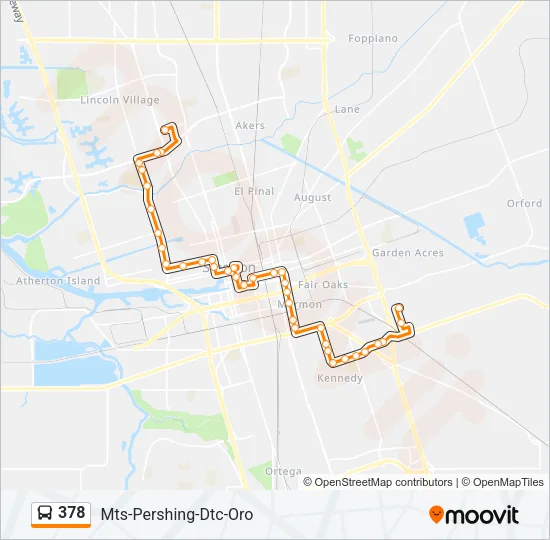 378 Bus Line Map