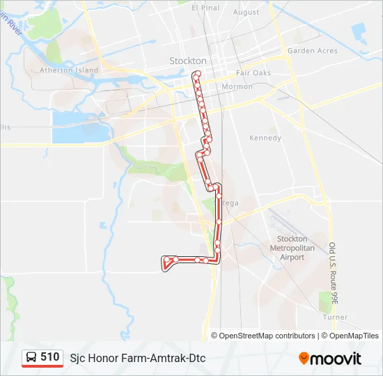 510 Bus Line Map
