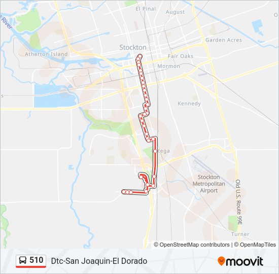 510 bus Line Map