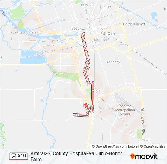 510 Bus Line Map