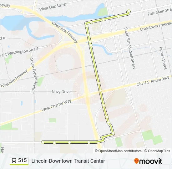 515 Bus Line Map