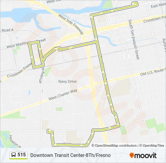 515 Bus Line Map