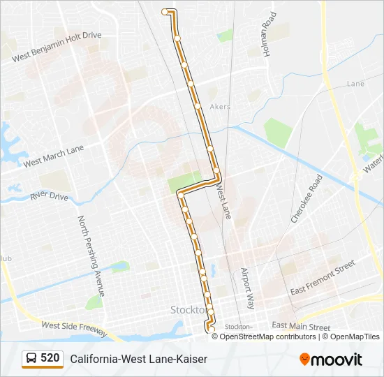 520 Bus Line Map