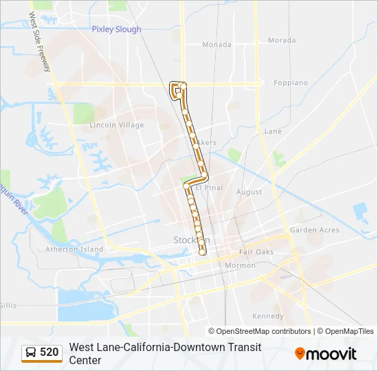 520 Bus Line Map