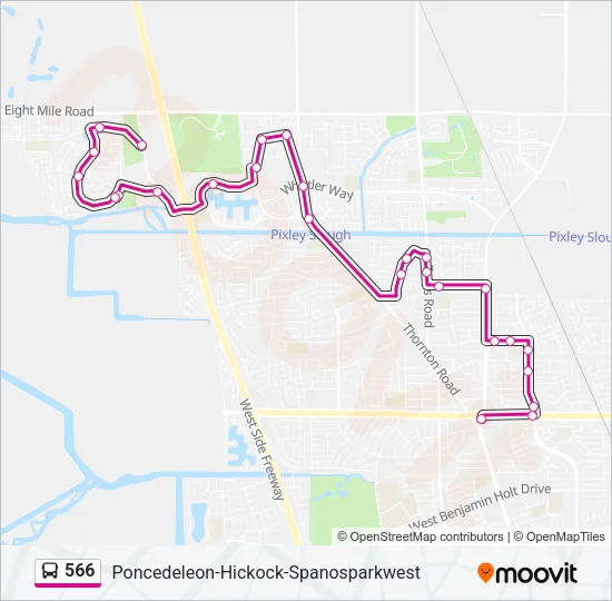 566 Bus Line Map