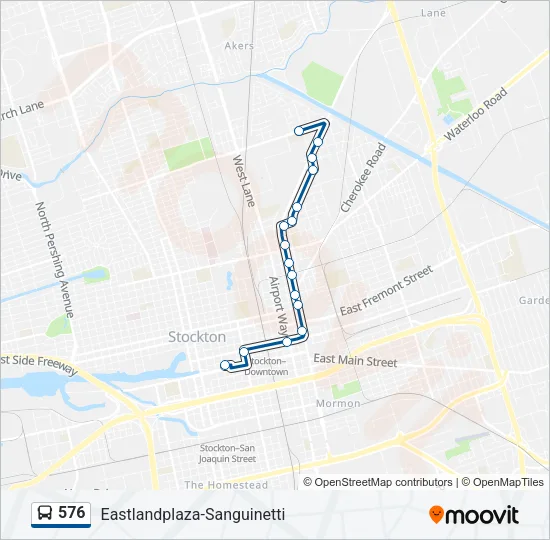 576 Bus Line Map