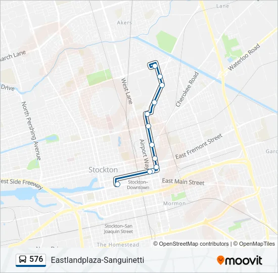 576 Bus Line Map