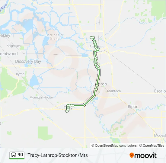 90 Bus Line Map