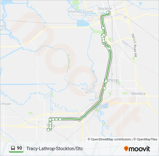 90 Bus Line Map