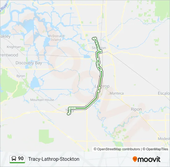 90 Bus Line Map