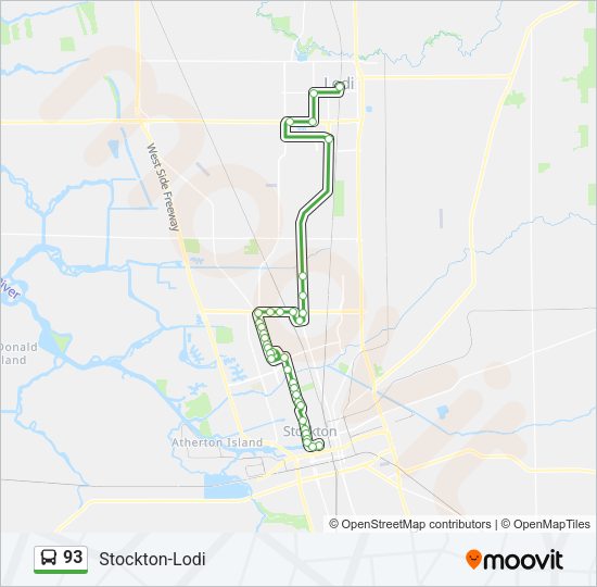 93 Bus Line Map