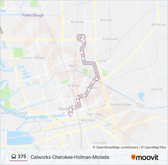 375 Bus Line Map